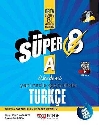 Nitelik Yayınları Süper 8 Türkçe A Yeni Nesile Geçiş Soru Kitabı Nitelik Yayınları Süper 8 Türkçe A Yeni Nesile Geçiş Soru Kitabı