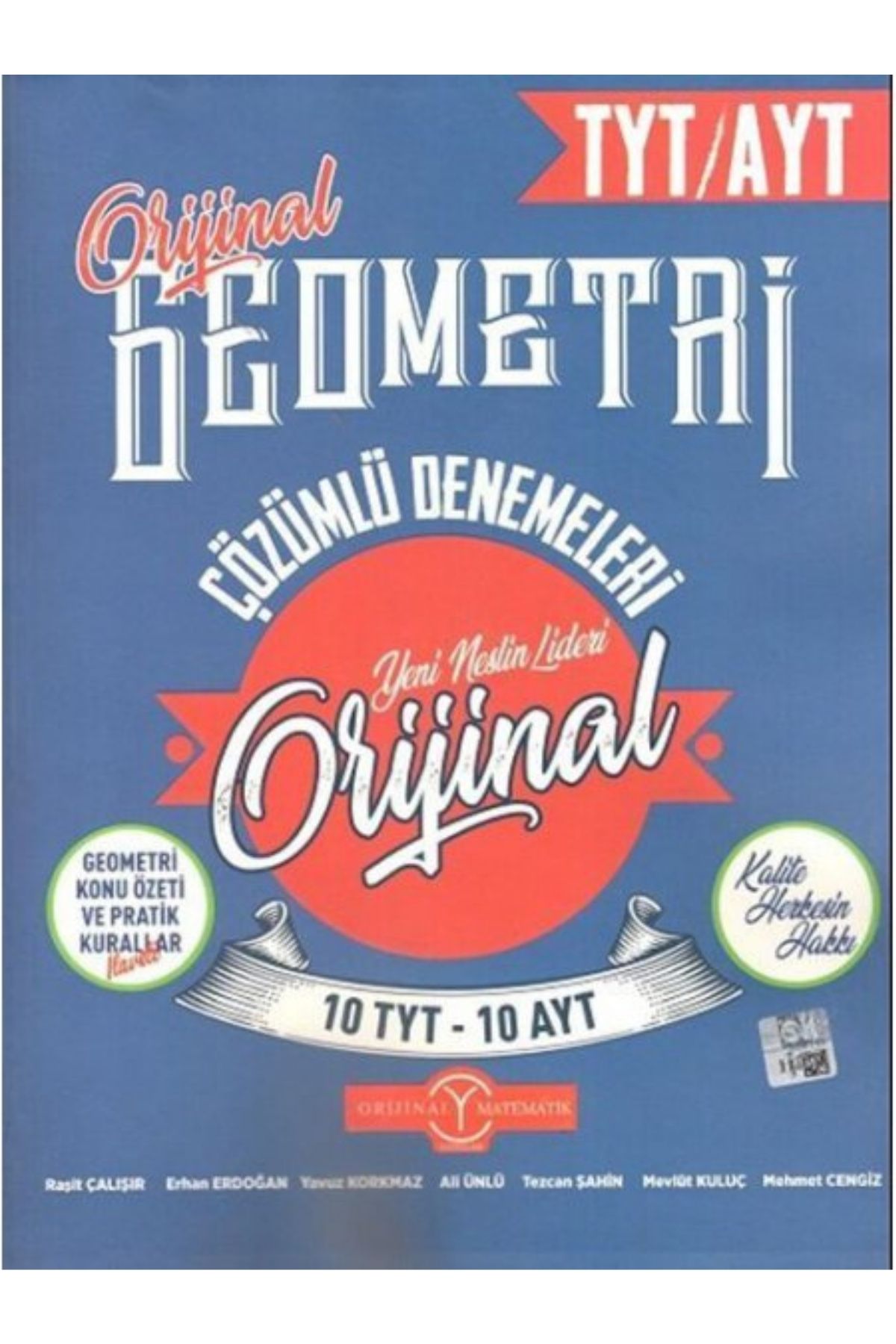 Orijinal Yayınları TYT AYT Geometri 10 TYT 10 AYT Deneme Orijinal Yayınları TYT AYT Geometri 10 TYT 10 AYT Deneme