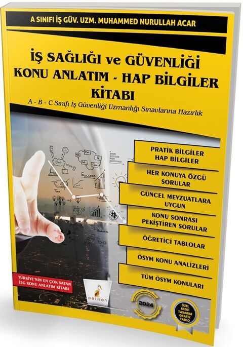 Pelikan Yayınları İş Sağlığı ve Güvenliği İSG Konu Anlatım Hap Bilgiler Kitabı Pelikan Yayınları İş Sağlığı ve Güvenliği İSG Konu Anlatım Hap Bilgiler Kitabı