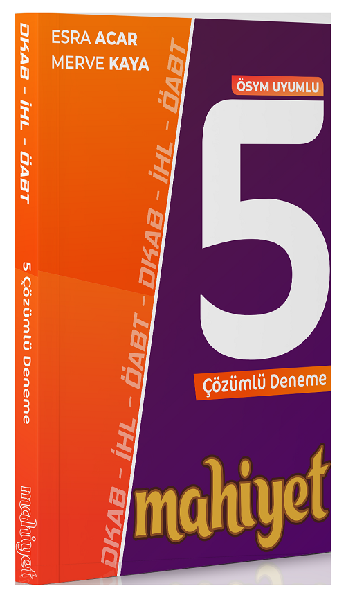 Tahayyül Yayınları ÖABT Din Kültürü ve Ahlak Bilgisi MAHİYET 5 Deneme Çözümlü Tahayyül Yayınları ÖABT Din Kültürü ve Ahlak Bilgisi MAHİYET 5 Deneme Çözümlü