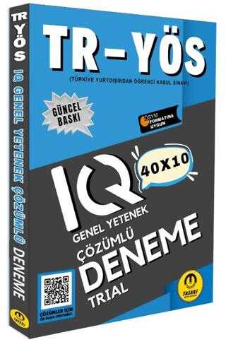 Tasarı Eğitim Yayınları 2025 TR YÖS IQ 40X10 Çözümlü Deneme Tasarı Eğitim Yayınları 2025 TR YÖS IQ 40X10 Çözümlü Deneme