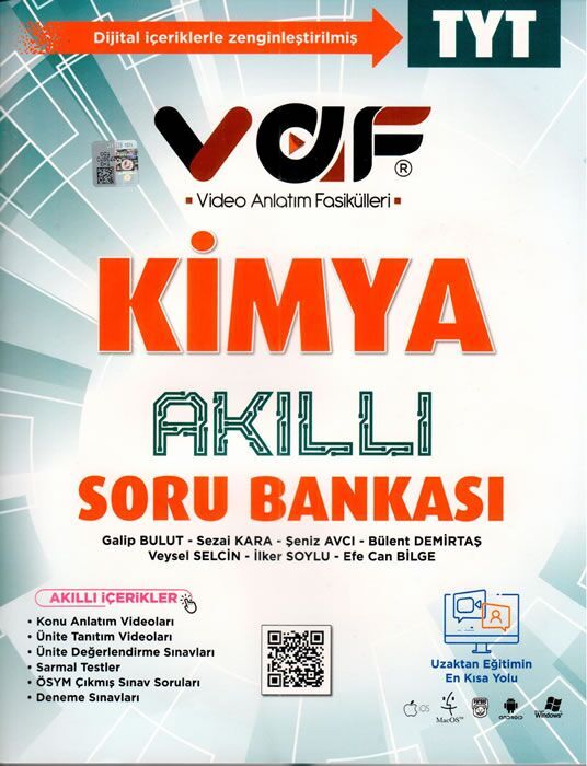Vaf Yayınları TYT Kimya Akıllı Soru Bankası Vaf Yayınları TYT Kimya Akıllı Soru Bankası