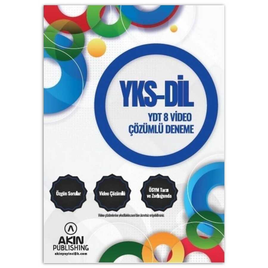 YKS DİL YDT 8 Deneme Video Çözümlü Akın Dil Yayınları
