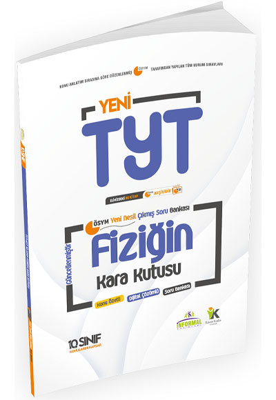 YKS-TYT FİZİĞİN Kara Kutusu 2.Kitap Konu Ö. Dijtal Çözümlü Soru BANKASI (10.Sınıf TYT konuları) Kara Kutu Yayınları