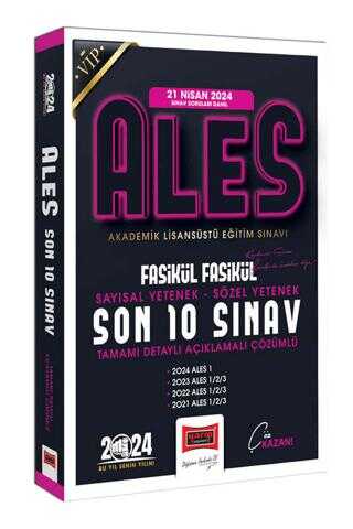 Yargı Yayınevi 2024 ALES Son 10 Sınav Fasikül Fasikül Çıkmış Sorular 21 Nisan 2024 Sınavı Dahil