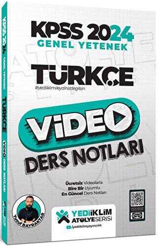Yediiklim Yayınları 2024 KPSS Atölye Serisi Türkçe Video Ders Notları