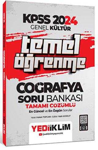 Yediiklim Yayınları 2024 KPSS Genel Kültür Temel Öğrenme Coğrafya Tamamı Çözümlü Soru Bankası