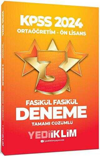 Yediiklim Yayınları 2024 KPSS Ortaöğretim-Önlisans Fasikül Yıldız Tamamı Çözümlü 3 Deneme Yediiklim Yayınları 2024 KPSS Ortaöğretim-Önlisans Fasikül Yıldız Tamamı Çözümlü 3 Deneme