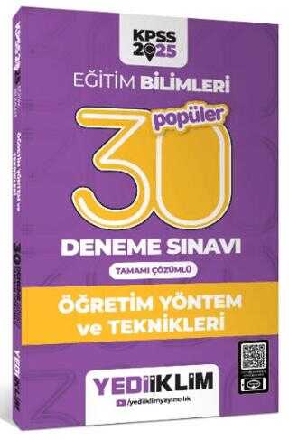 Yediiklim Yayınları 2025 KPSS Eğitim Bilimleri 30 Popüler Öğretim Yöntem ve Teknikleri Tamamı Çözümlü Deneme Sınavı Yediiklim Yayınları 2025 KPSS Eğitim Bilimleri 30 Popüler Öğretim Yöntem ve Teknikleri Tamamı Çözümlü Deneme Sınavı