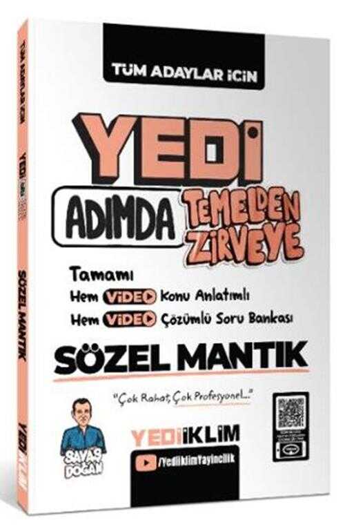 Yediiklim Yayınları Yedi Adımda Temelden Zirveye Sözel Mantık Video Konu Anlatımlı Video Çözümlü Soru Bankası