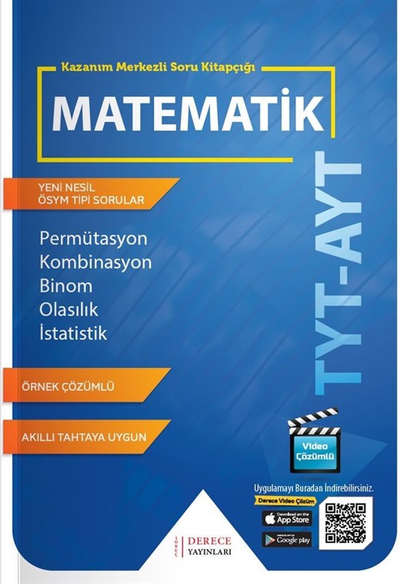 YKS TYT AYT Matematik Permütasyon Kombinasyon Binom Olasılık İstatistik Kazanım Merkezli Soru Bankası Video Çözümlü
