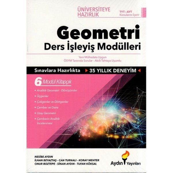 Aydın Yayınları Üniversiteye Hazırlık TYT - AYT Geometri Ders İşleyiş Modülleri