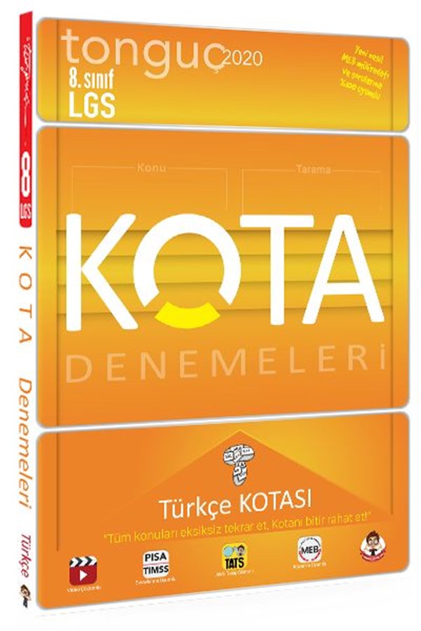 Tonguç Akademi 8. Sınıf LGS KOTA Denemeleri Konu Taramaları Türkçe Kotası