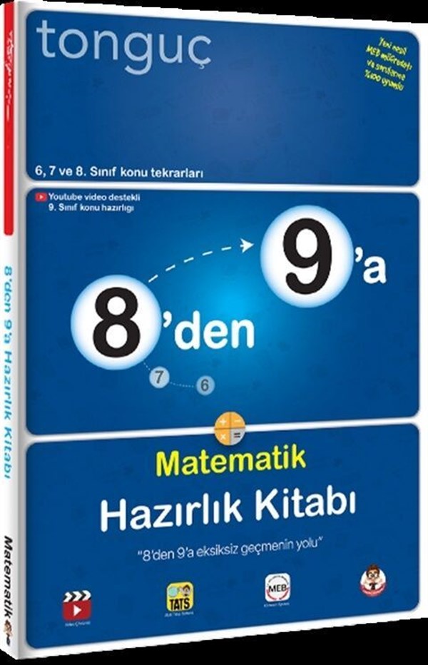 8 den 9 a Matematik Hazırlık Kitabı Tonguç Akademi