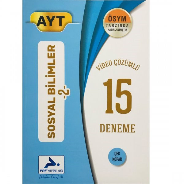 PRF Yayınları AYT Sosyal Bilimler-2 Video Çözümlü 15 Deneme