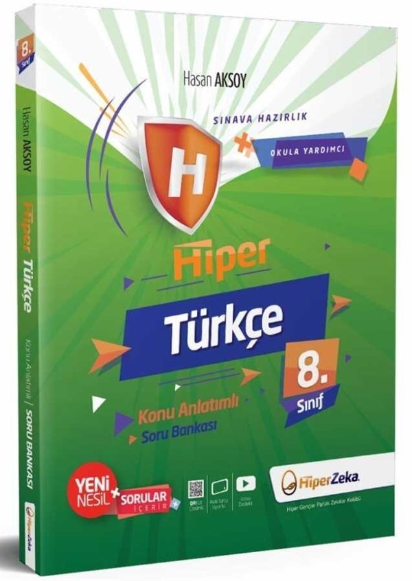 Hiper Zeka Yayınları 8. Sınıf Hiper Türkçe Konu Anlatımlı Soru Bankası