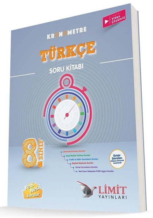 8.Sınıf Kronometre Türkçe Soru Kitabı Limit Yayınları