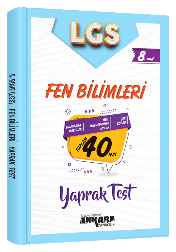Ankara Yayıncılık 8. Sınıf LGS Fen Bilimleri 40 Yaprak Test