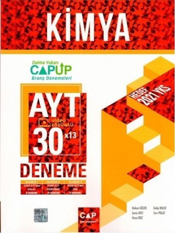 Çap Yayınları 2021 AYT 30x13 Kimya Deneme