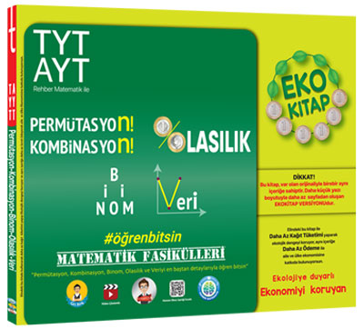 TYT-AYT Matematik Fasikülleri Permütasyon -  Kombinasyon - Olasılık -  Binom - Veri Eko Gri Koç Yayınları