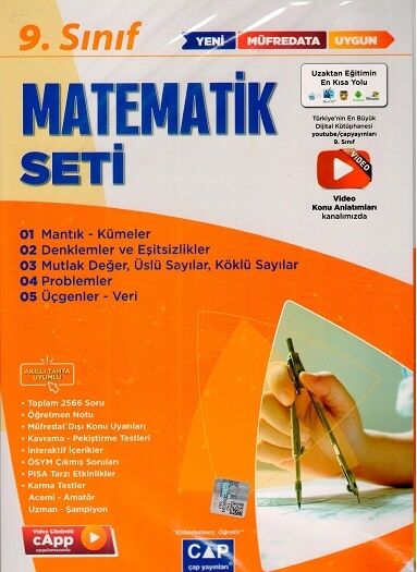 Çap Yayınları 9. Sınıf Matematik Anadolu Seti