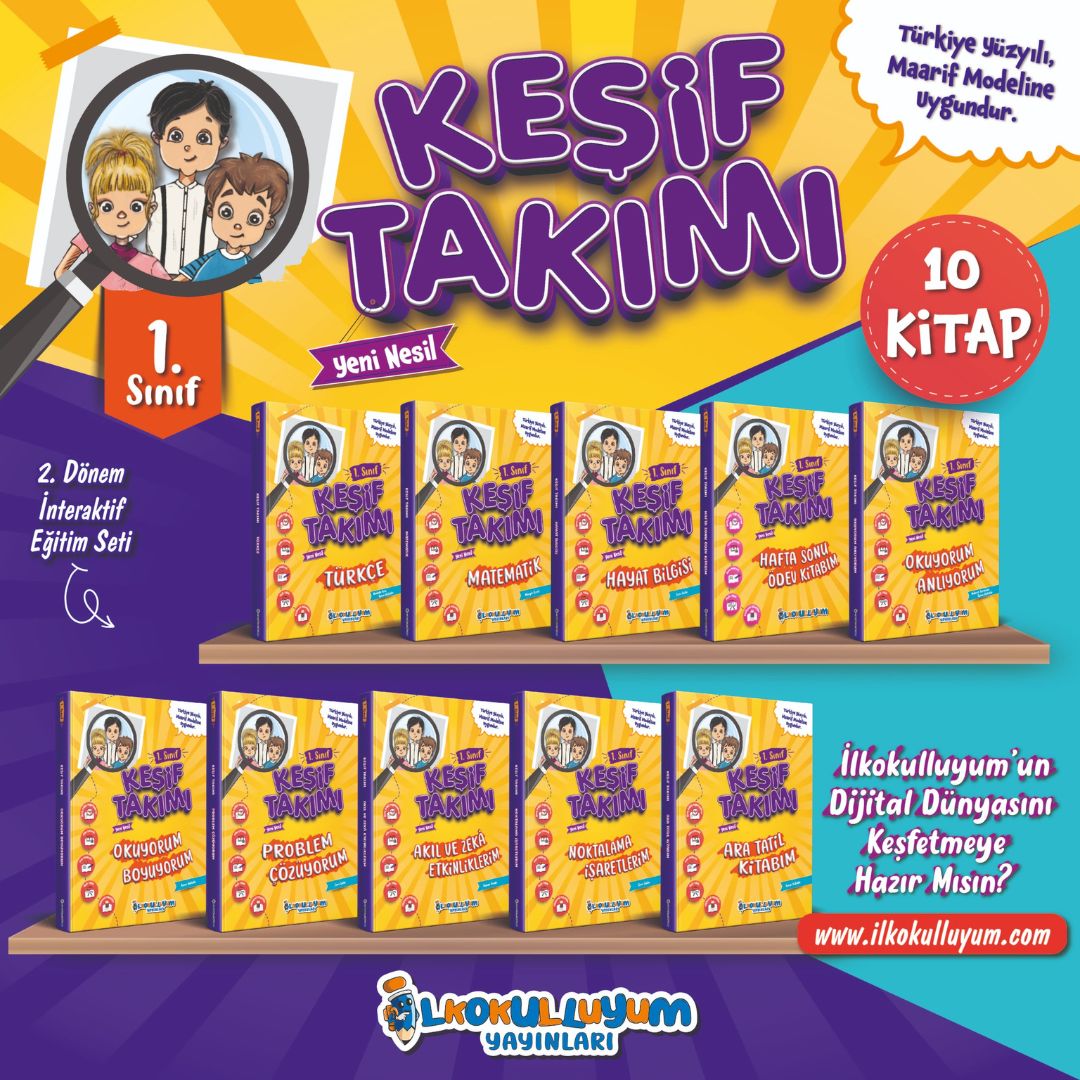 ilkokulluyum yayınları 1. Sınıf Keşif Takımı İnteraktif Eğitim Seti (2 Dönem) ilkokulluyum yayınları 1. Sınıf Keşif Takımı İnteraktif Eğitim Seti (2 Dönem)