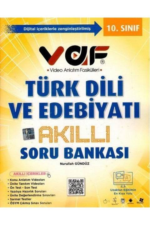 10. Sınıf Türk Dili ve Edebiyatı Akıllı Soru Bankası Vaf Yayınları