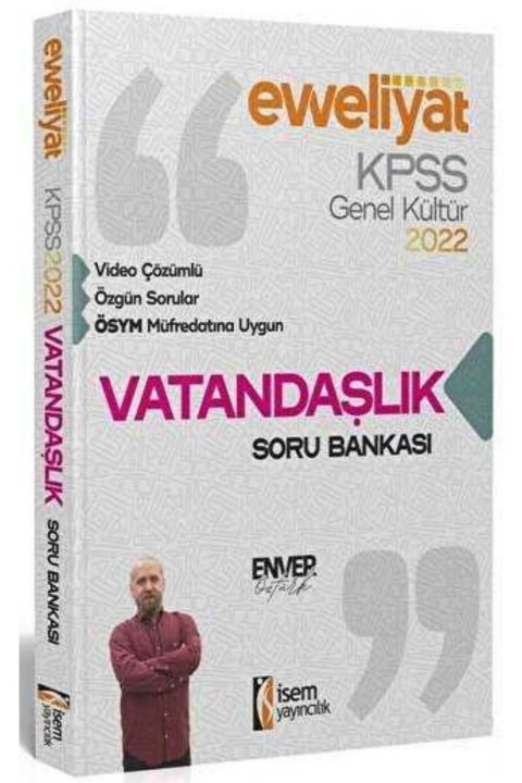 2022 KPSS Evveliyat Lisans Genel Kültür Vatandaşlık Video Çözümlü Soru Bankası