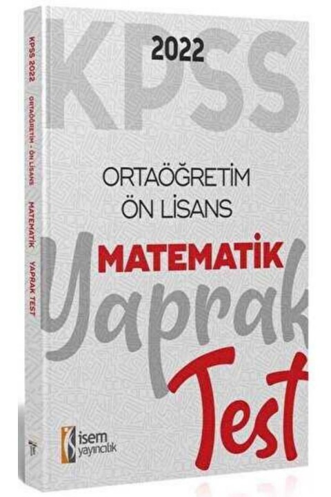 2022 KPSS Ortaöğretim Ön Lisans Matematik Yaprak Test