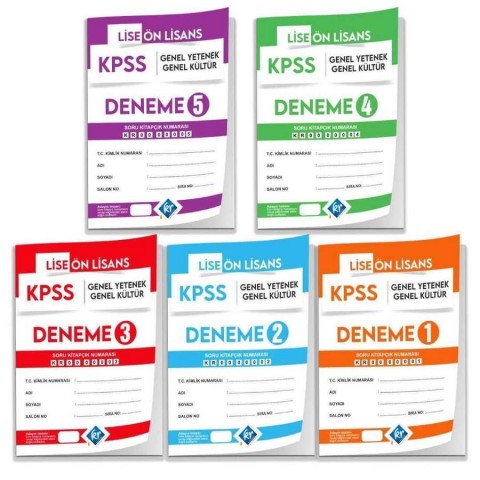 2024 KPSS Lise Önlisans Genel Yetenek Genel Kültür 5 li Deneme Paketi