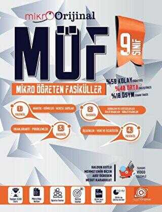 2024 Orijinal Yayınları Orijinal Mikro 9. Sınıf Matematik MÖF Mikro Öğreten Fasiküller