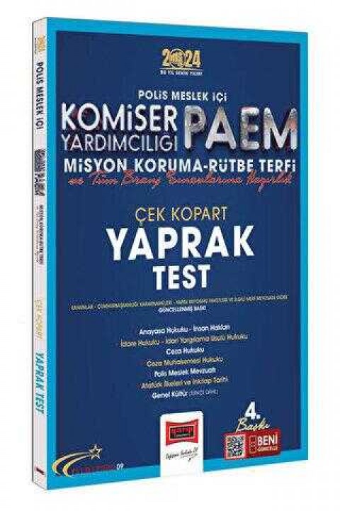 2024 Polis Meslek İçi PAEM Komiser Yardımcılığı Misyon Koruma Rütbe Terfi ve Tüm Branş Sınavlarına Hazırlık