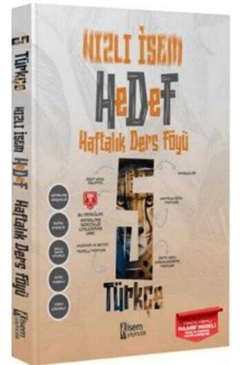 2025 İsem Yayınları 5. Sınıf Türkçe Haftalık Ders Föyü
