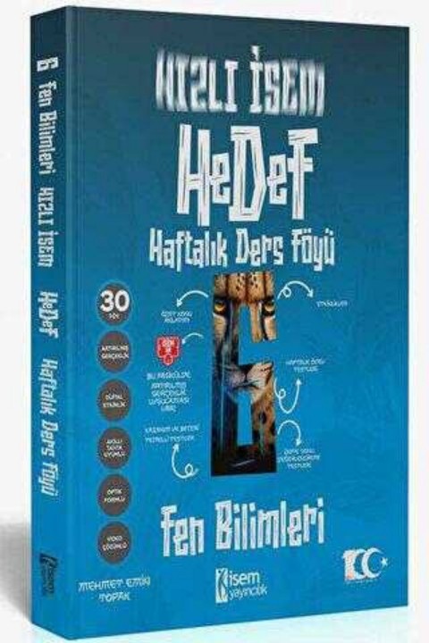 2025 İsem Yayınları 6. Sınıf Hızlı İsem Fen Bilimleri Hedef Haftalık Ders Föyü