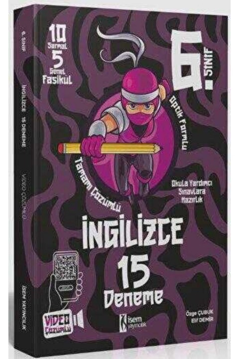 2025 İsem Yayınları 6. Sınıf İngilizce 15 Deneme