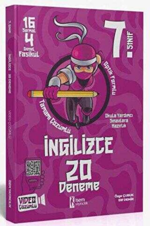 2025 İsem Yayınları 7. Sınıf İngilizce 20 Deneme