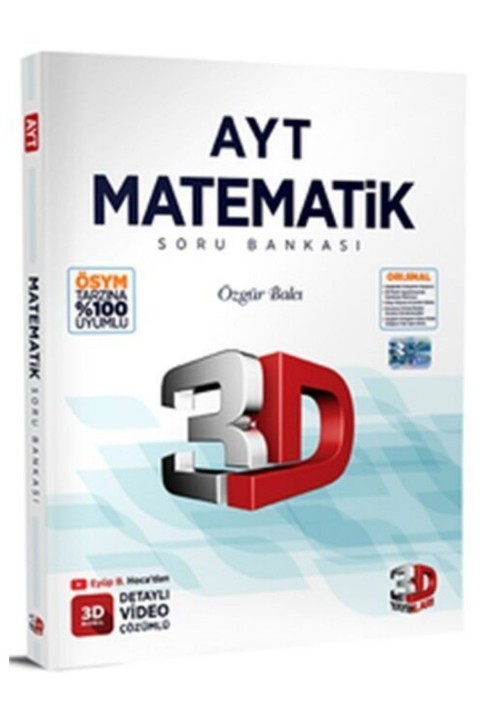 3D Yayınları 2023 AYT Matematik 3D Soru Bankası