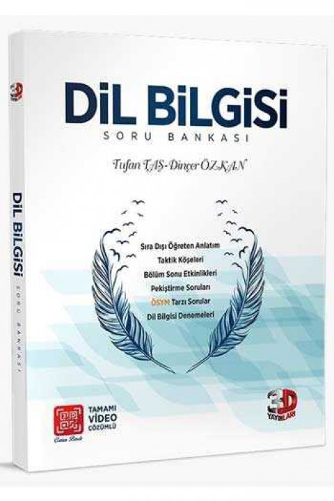 3D Yayınları Dil Bilgisi Tamamı Video Çözümlü Soru Bankası