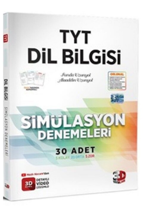 3D Yayınları TYT Dil Bilgisi Simülasyon Denemeleri Detaylı Video Çözümlü
