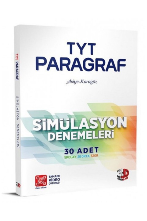 3D Yayınları TYT Paragraf Simülasyon 30 lu Denemeleri