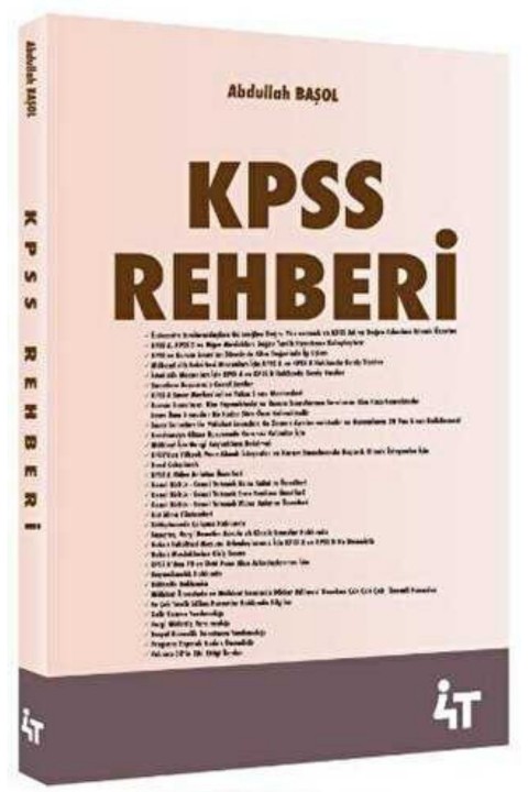 4T Yayınları KPSS Rehberi