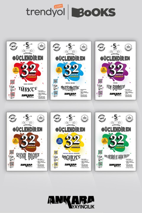 5. Sınıf Güçlendiren 32 Haftalık Denemeler 6'lı Set *Güncel Baskı
