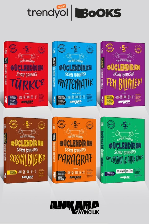5. Sınıf Güçlendiren Soru Bankası 6'lı Set (Tur,Mat,Fen,Sos,Paragraf,Din) *Güncel Baskı