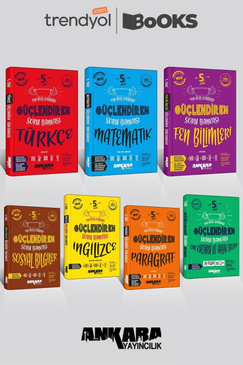 5. Sınıf Güçlendiren Soru Bankası 7'li Set (Tur,Mat,Fen,Sos,Paragraf,Din,İngilizce) *Güncel Baskı