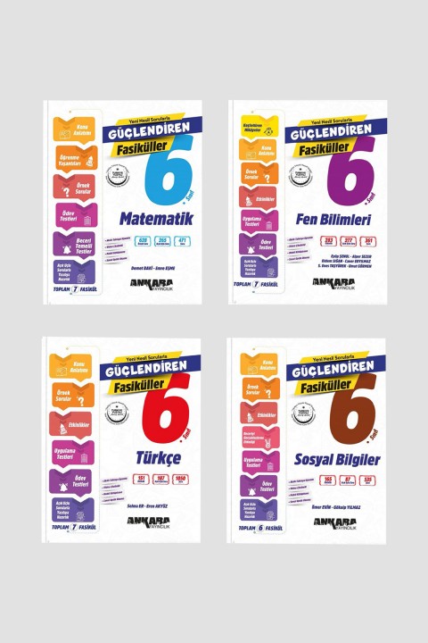 6. Sınıf Matematik Fen Bilimleri Türkçe ve Sosyal Bilgiler Güçlendiren Fasiküller Seti
