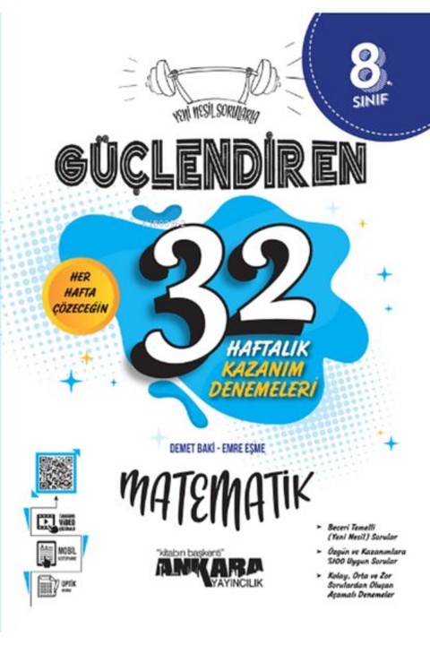 8. Sınıf Güçlendiren 32 Haftalık Matematik Kazanım Denemeleri