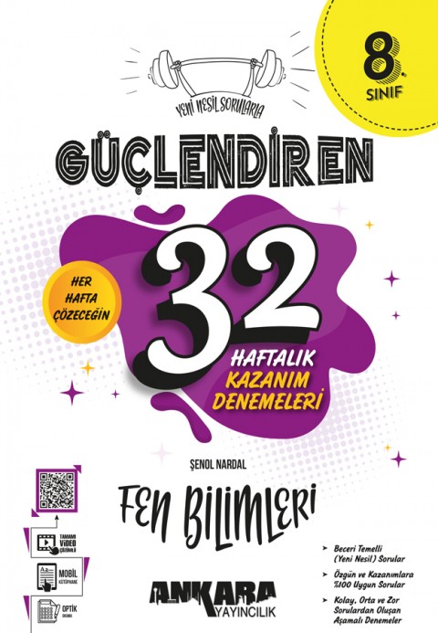 8. Sınıf Güçlendiren 32 Haftalık Türkçe Kazanım Denemeleri 8. Sınıf Güçlendiren 32 Haftalık Matematik Kazanım Denemeleri 8. Sınıf Güçlendiren 32 Haftalık Fen Bilimleri Kazanım Denemeleri