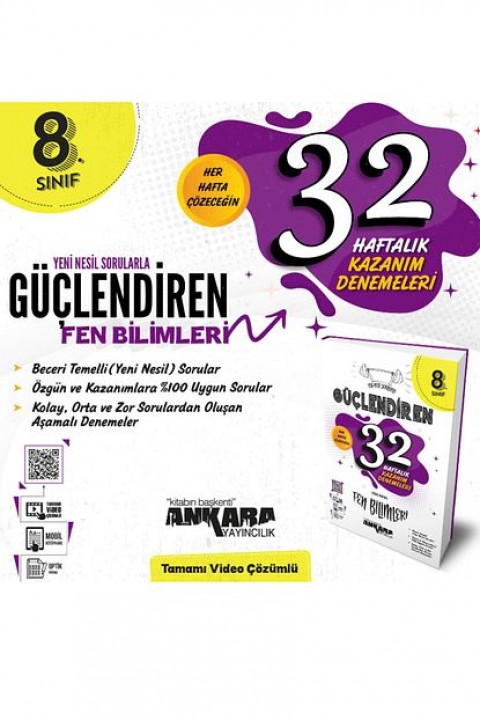 8. Sınıf Güçlendiren Fen Bilimleri 32 Haftalık Kazanım Denemesi (yeni Baskı)