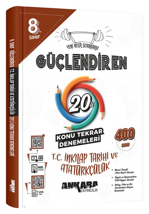 8.⁠ ⁠Sınıf Güçlendiren T.C. İnkılap Tarihi ve Atatürkçülük 20'li Konu Tekrar Denemesi