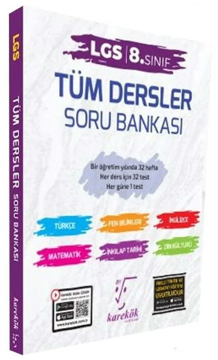 8. Sınıf LGS Tüm Dersler Soru Bankası Karekök Yayınları